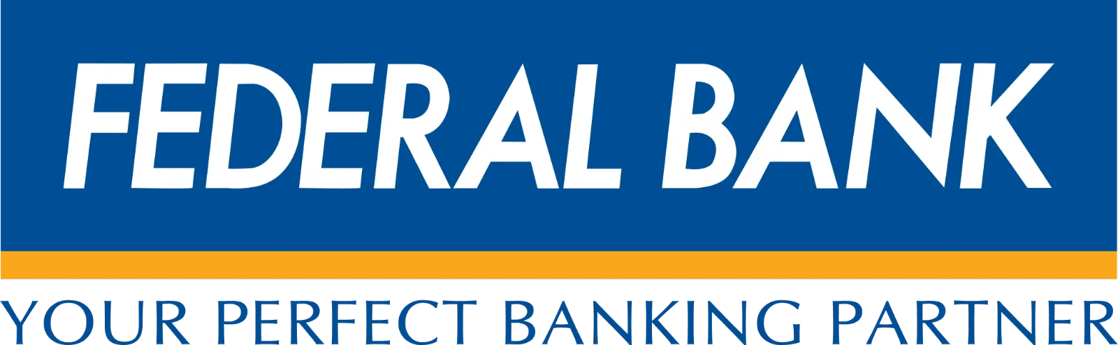 Federal Bank Logo on Blue Background Free PNG