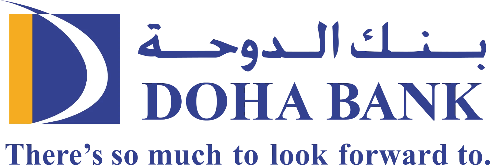 Doha Bank Logo with Arabic and English Wordmark Free PNG