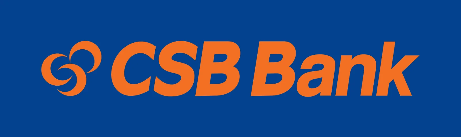 CSB Bank Logo on Blue Background Free PNG