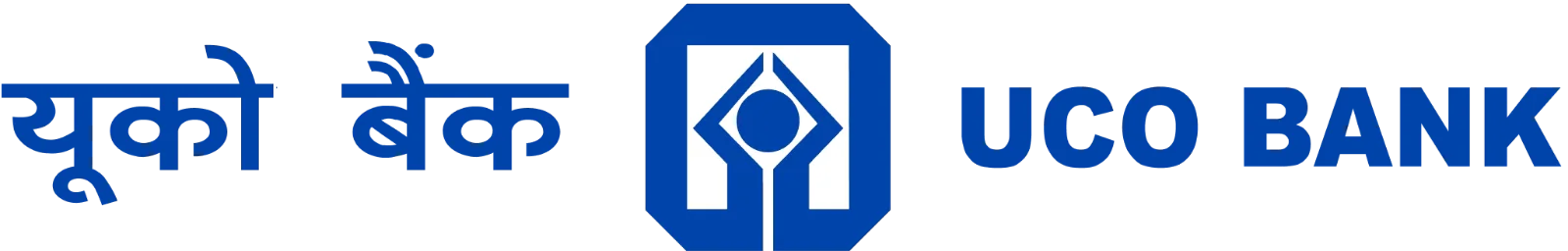 UCO Bank Logo in Hindi and English with Blue Emblem - Free PNG