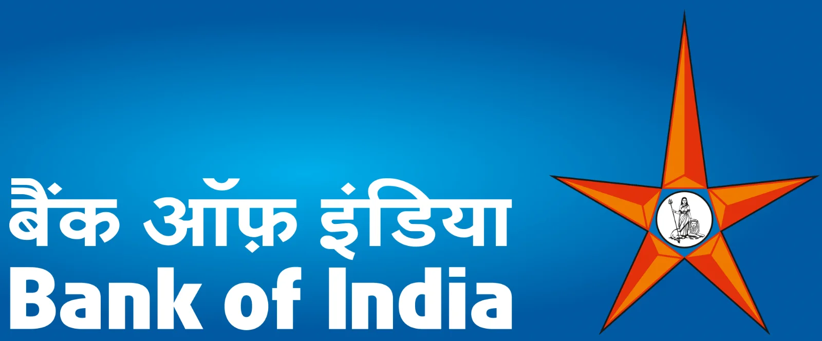 Bank of India Logo with Orange Star on Blue | Free PNG
