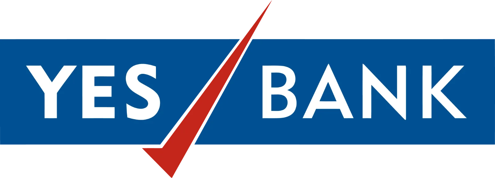 YES BANK Logo on Blue Banner Free PNG