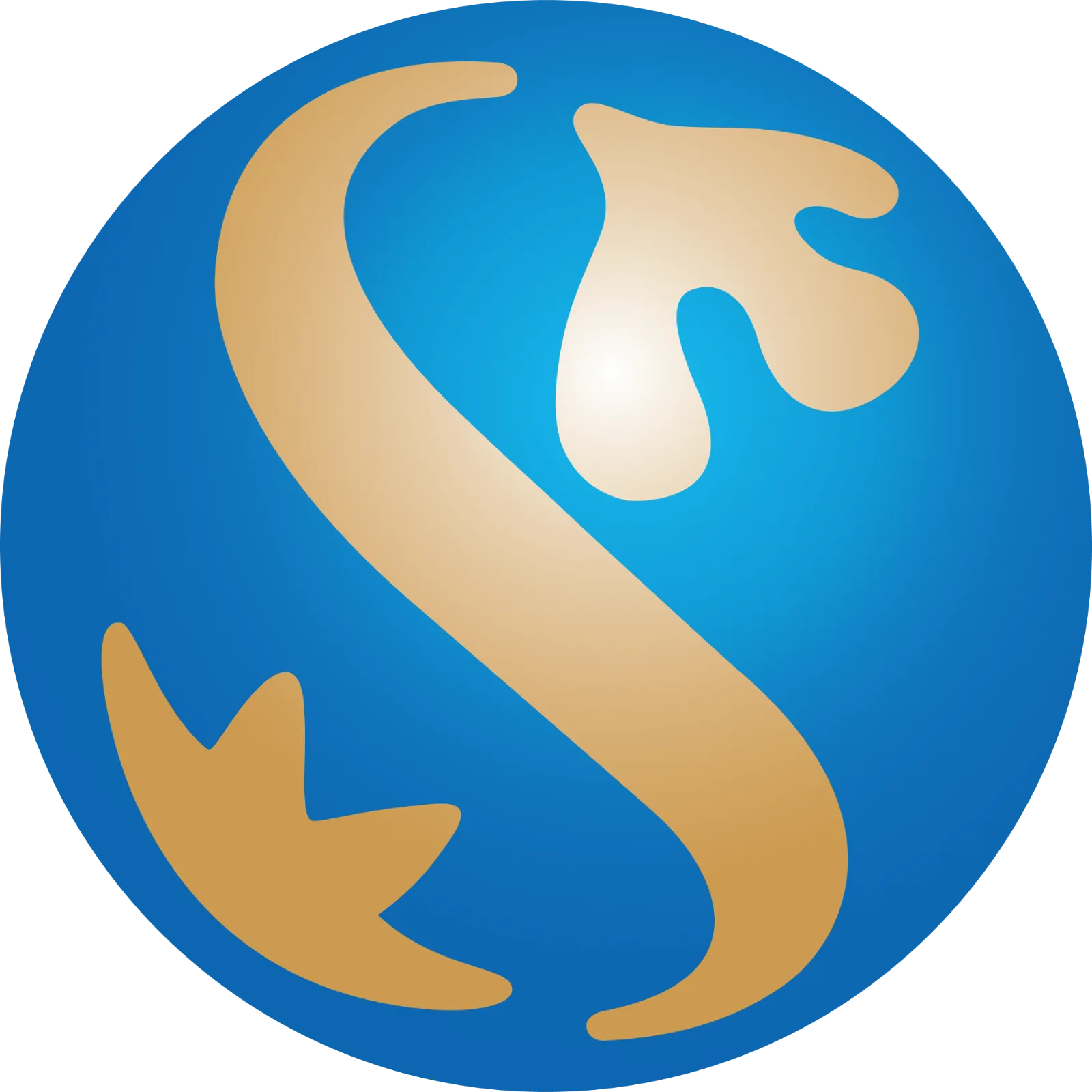 Blue and Gold Abstract Bank Logo Free PNG