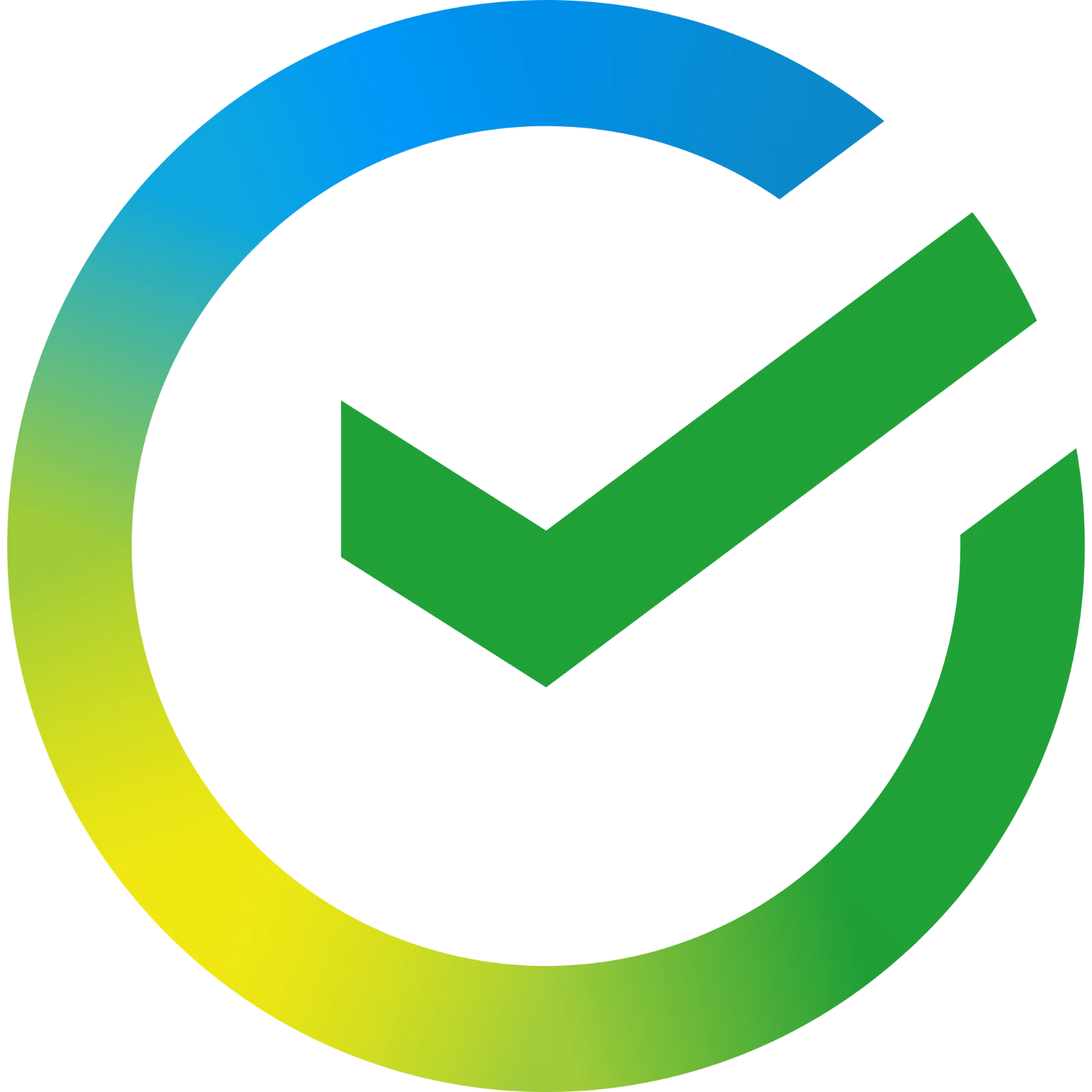 Gradient Circular Checkmark Logo Free PNG