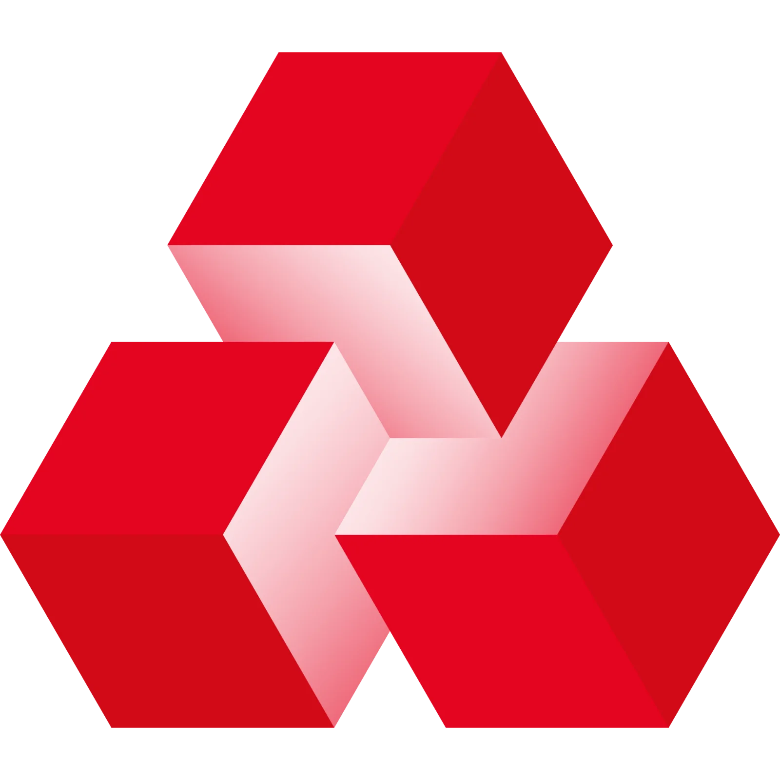 Red Interlocking Geometric Emblem Free PNG