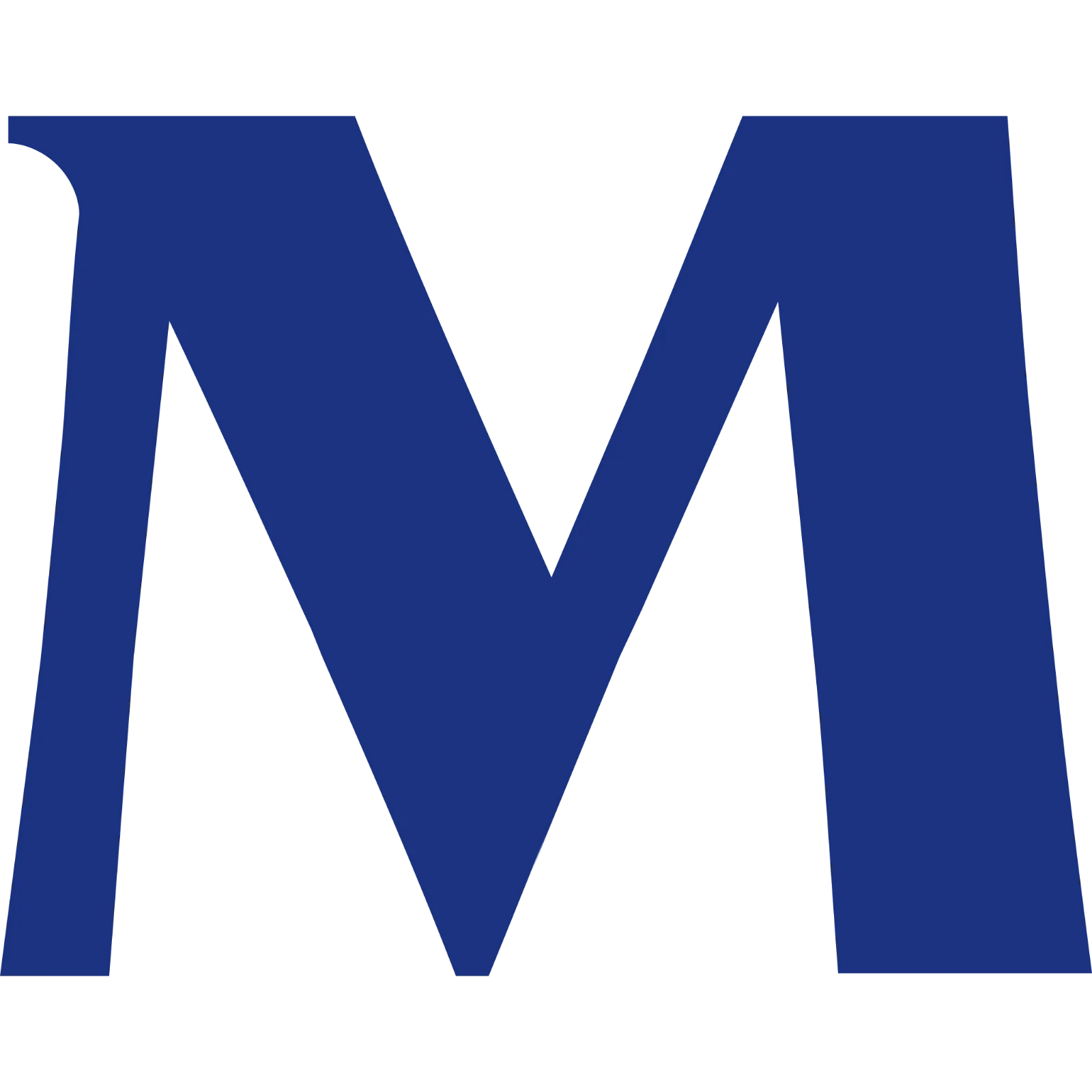 Bold Blue Capital M Letter Free PNG