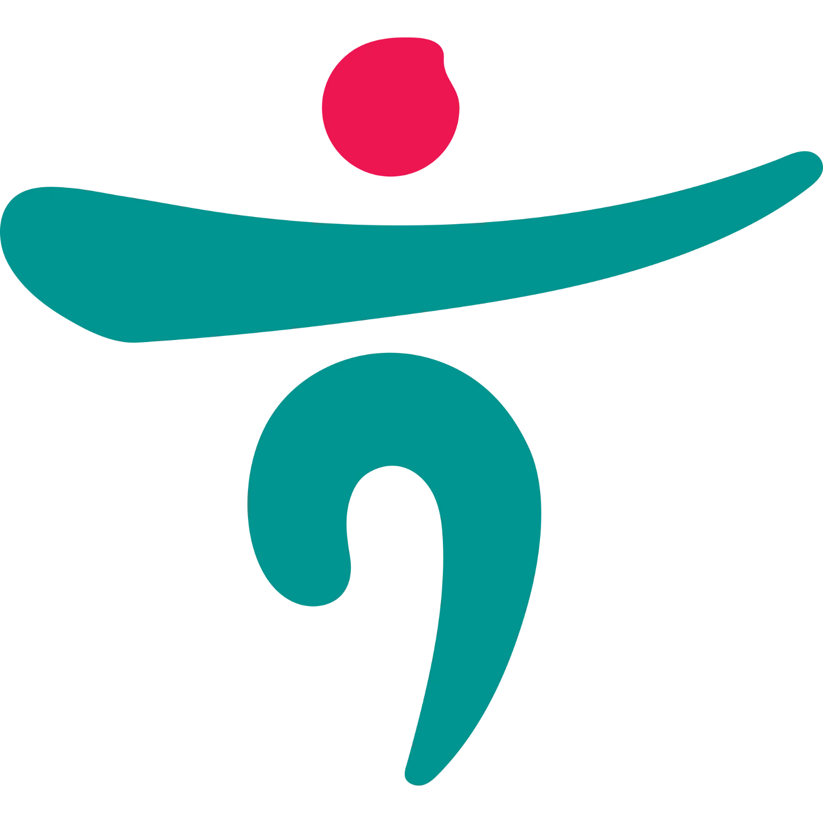 Teal and Magenta Abstract Bank Logo Free PNG