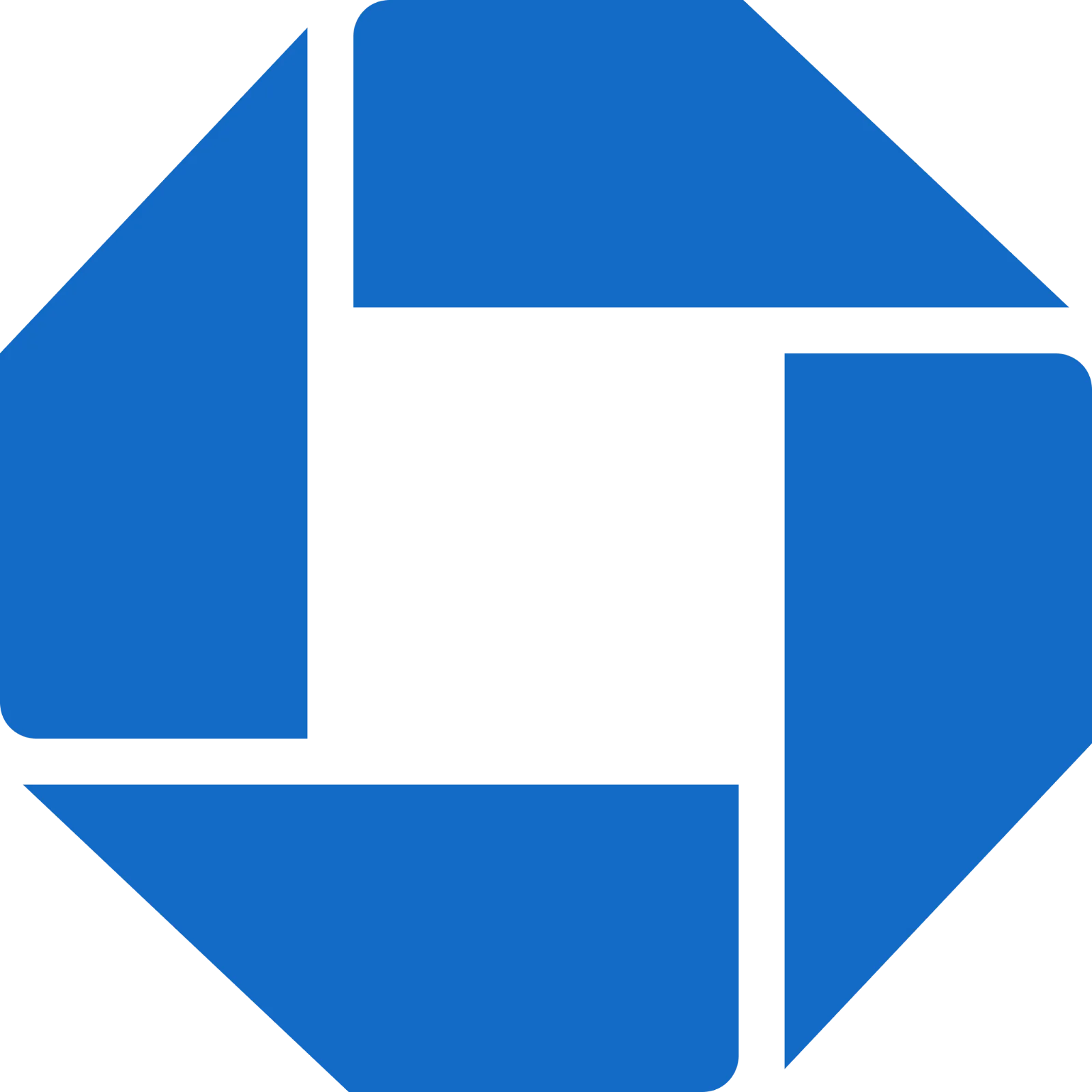 Blue Geometric Pinwheel Emblem Free PNG