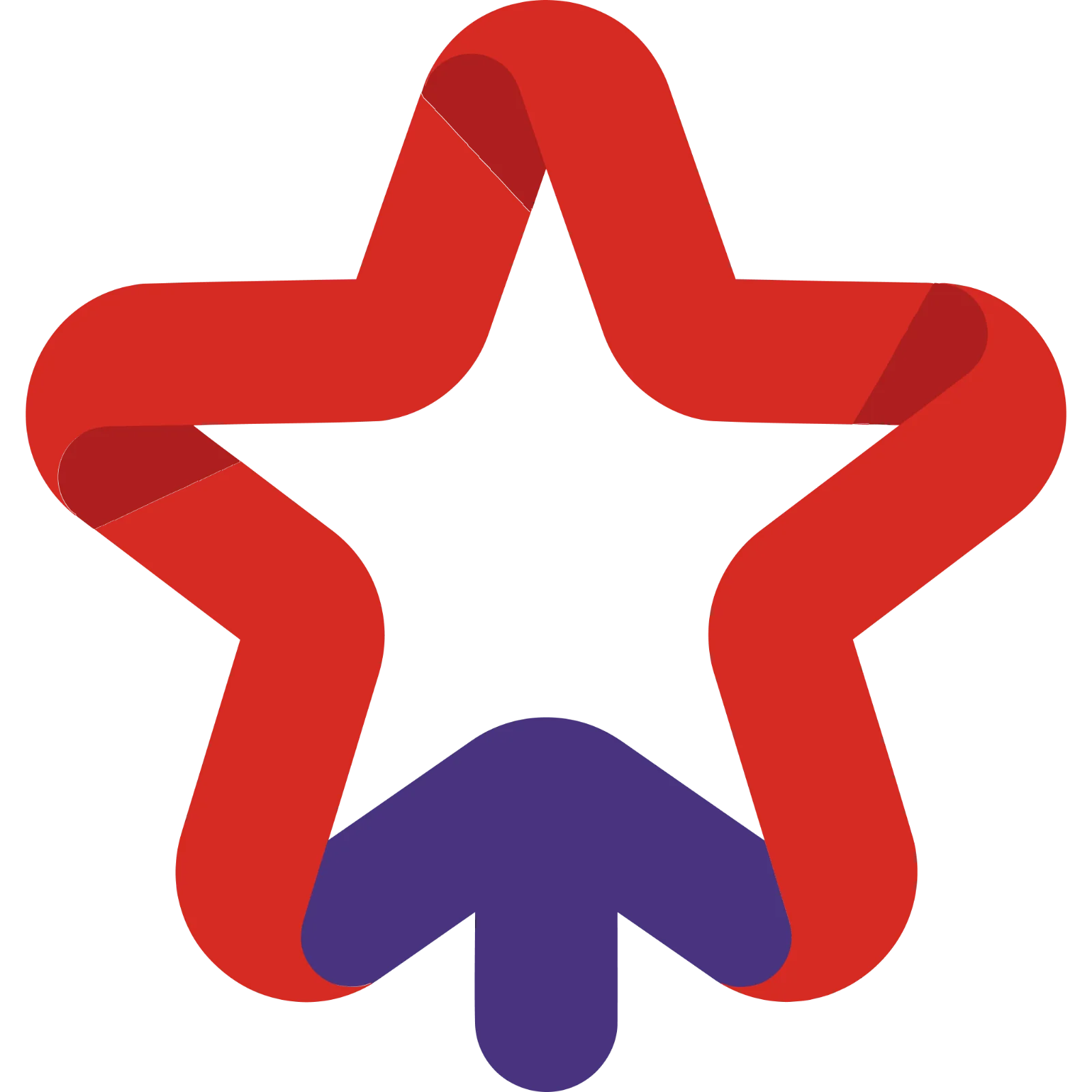Red Star and Purple Upward Arrow Bank Logo Free PNG