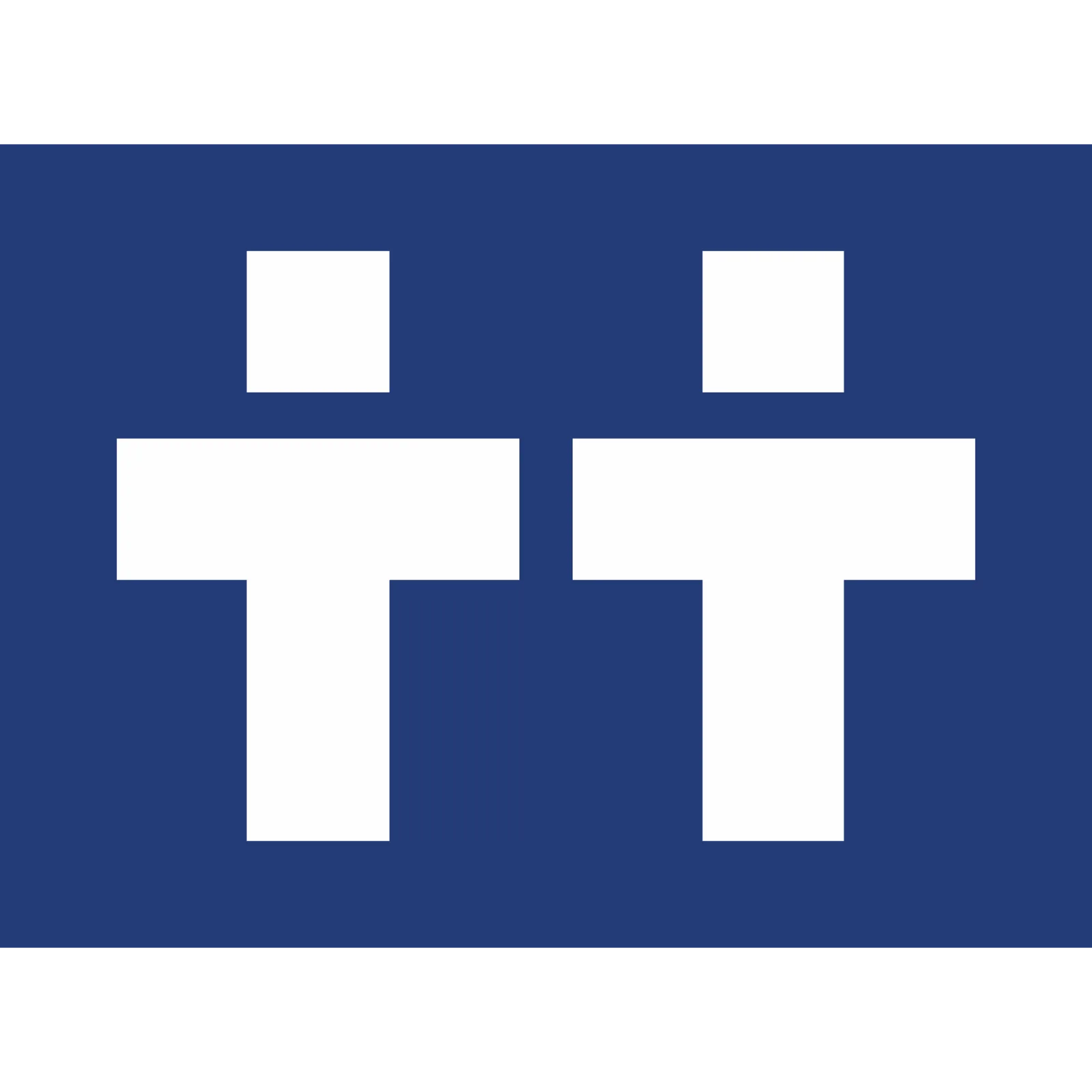 Twin White Geometric T Symbols on Navy Blue | Free PNG