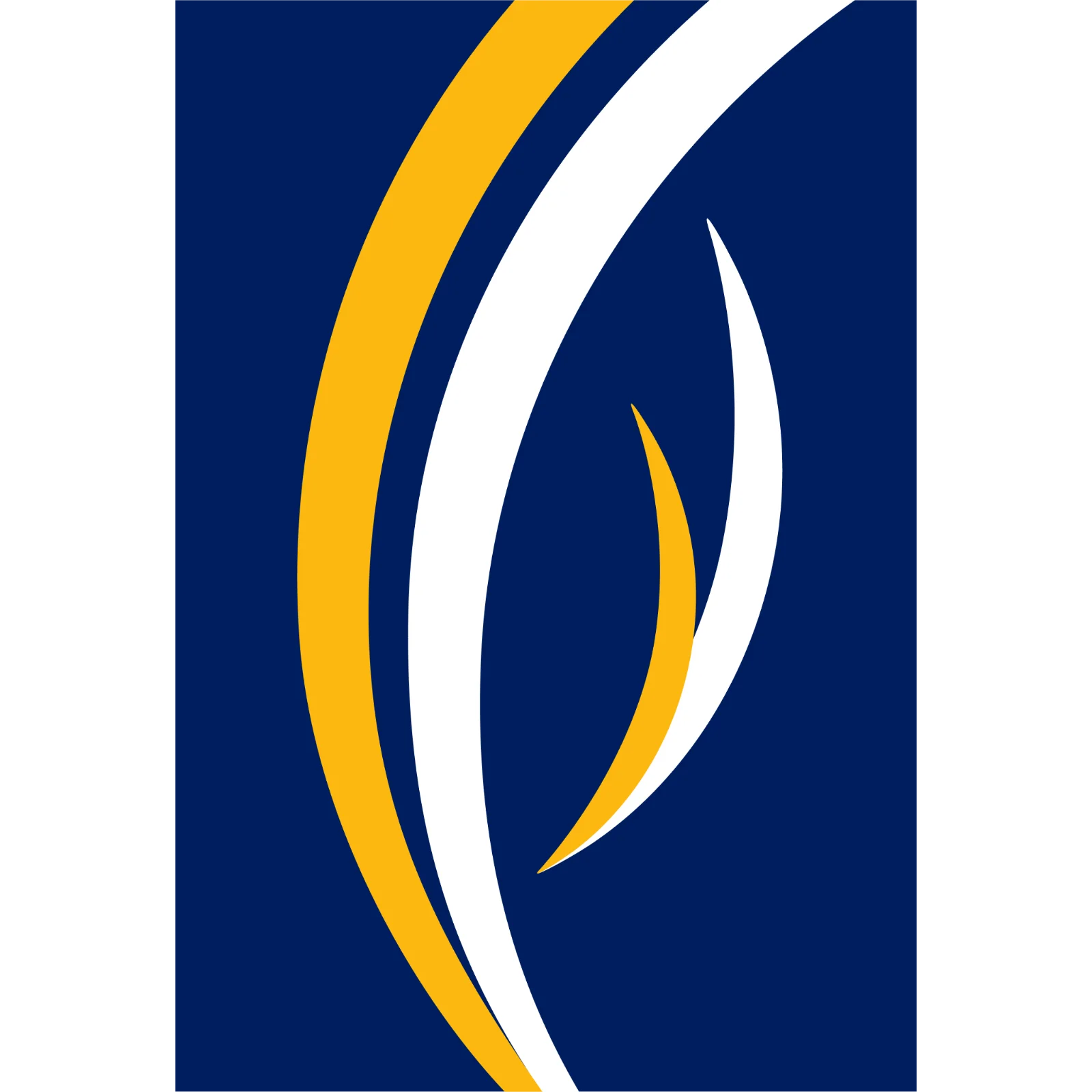 Abstract Gold and White Curved Emblem Free PNG
