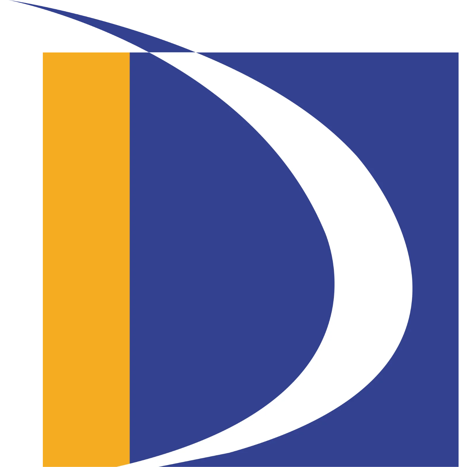 Blue and Gold Banking Emblem with White Crescent Free PNG