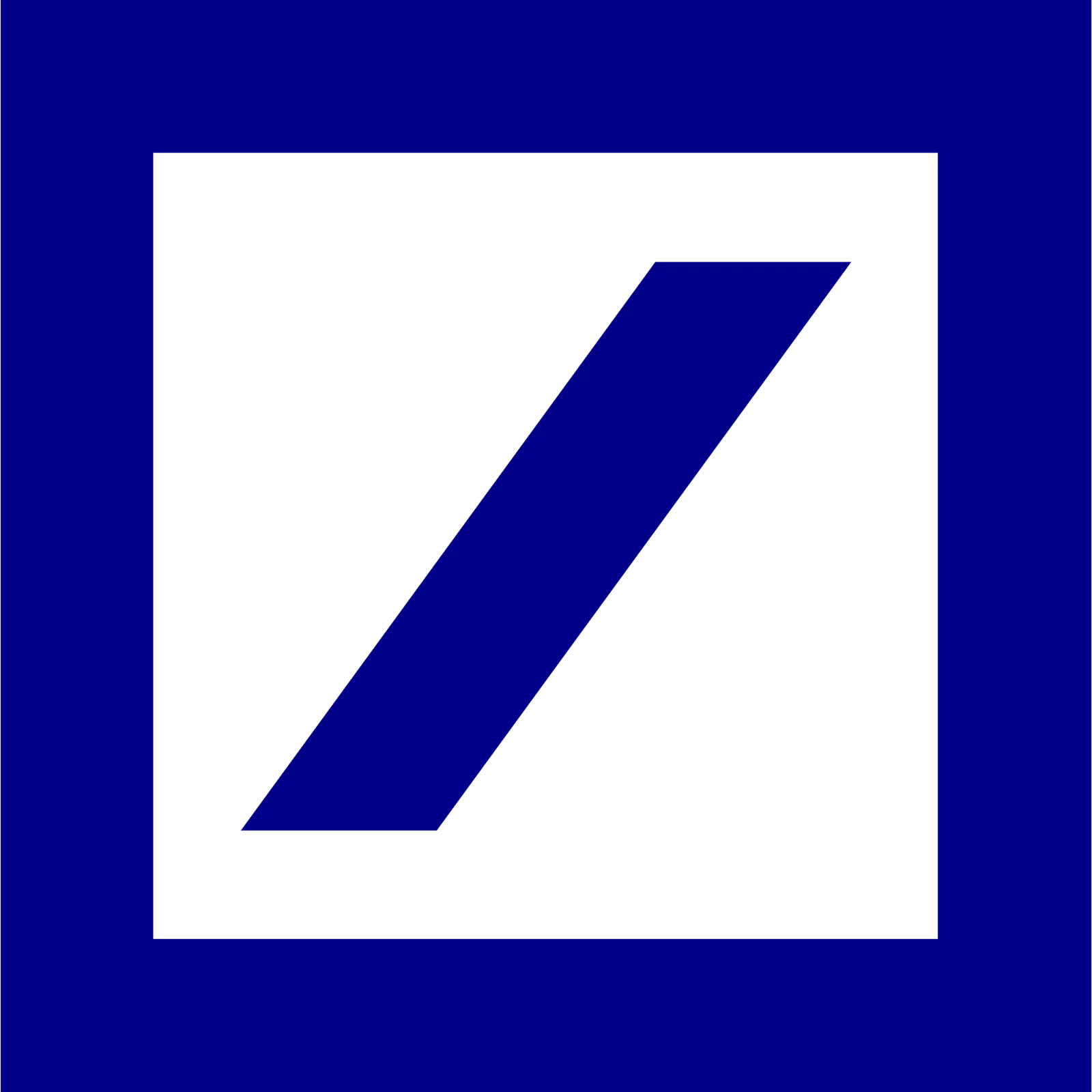 Blue Diagonal Slash in a Black Square – Free PNG