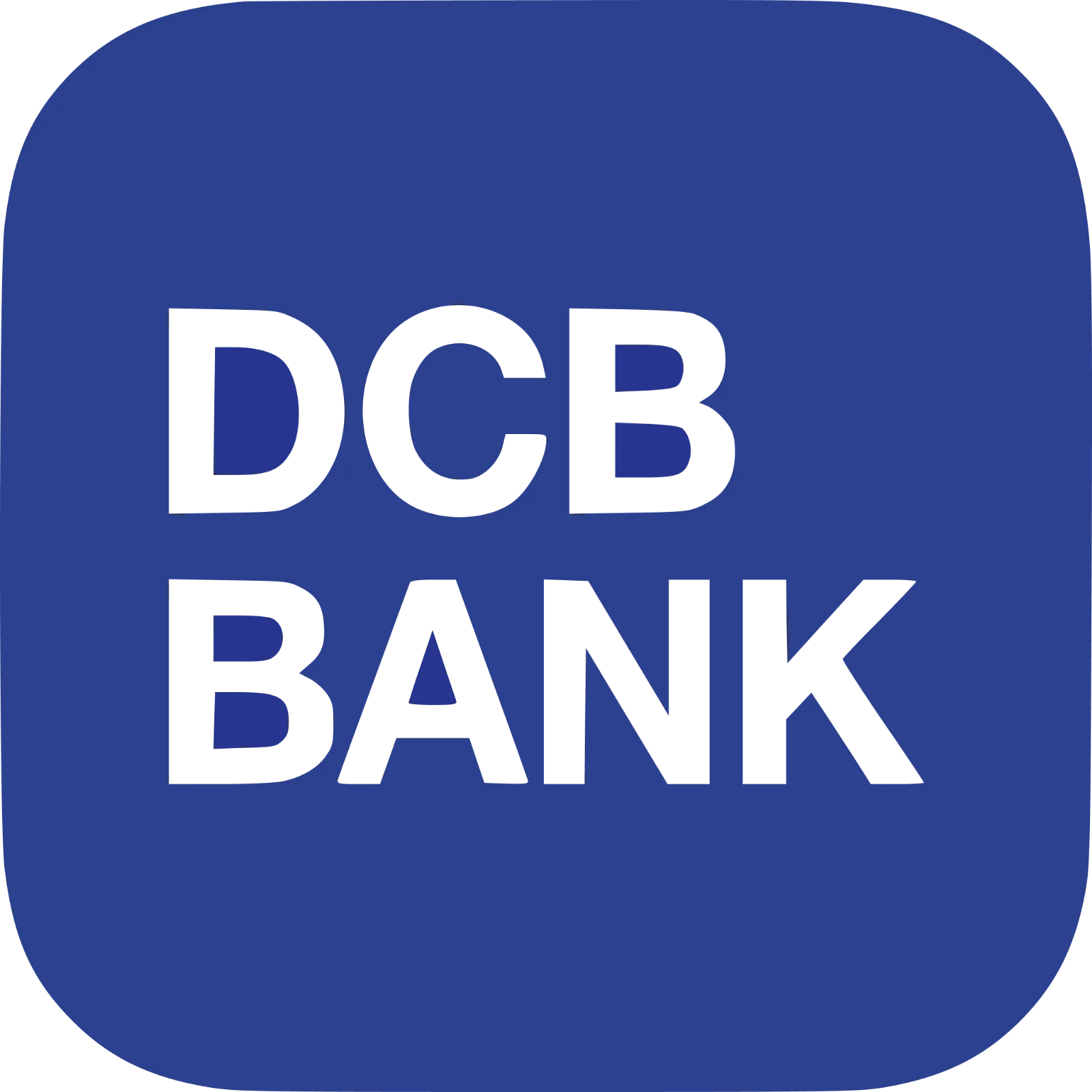 DCB Bank Logo on Blue Rounded Square Free PNG