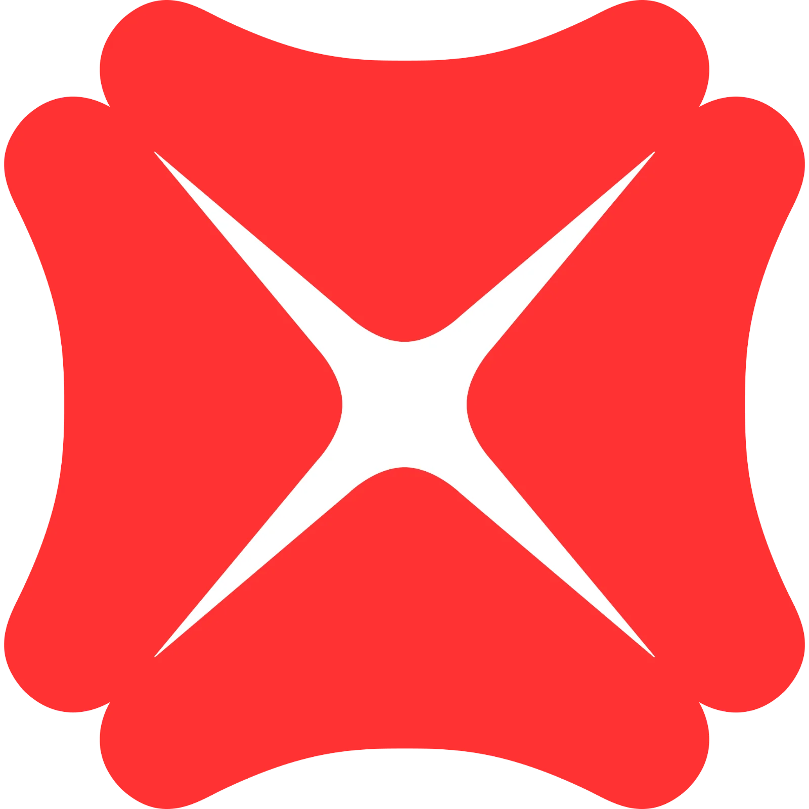 Red Bank-Style Emblem with White Four-Point Star Free PNG