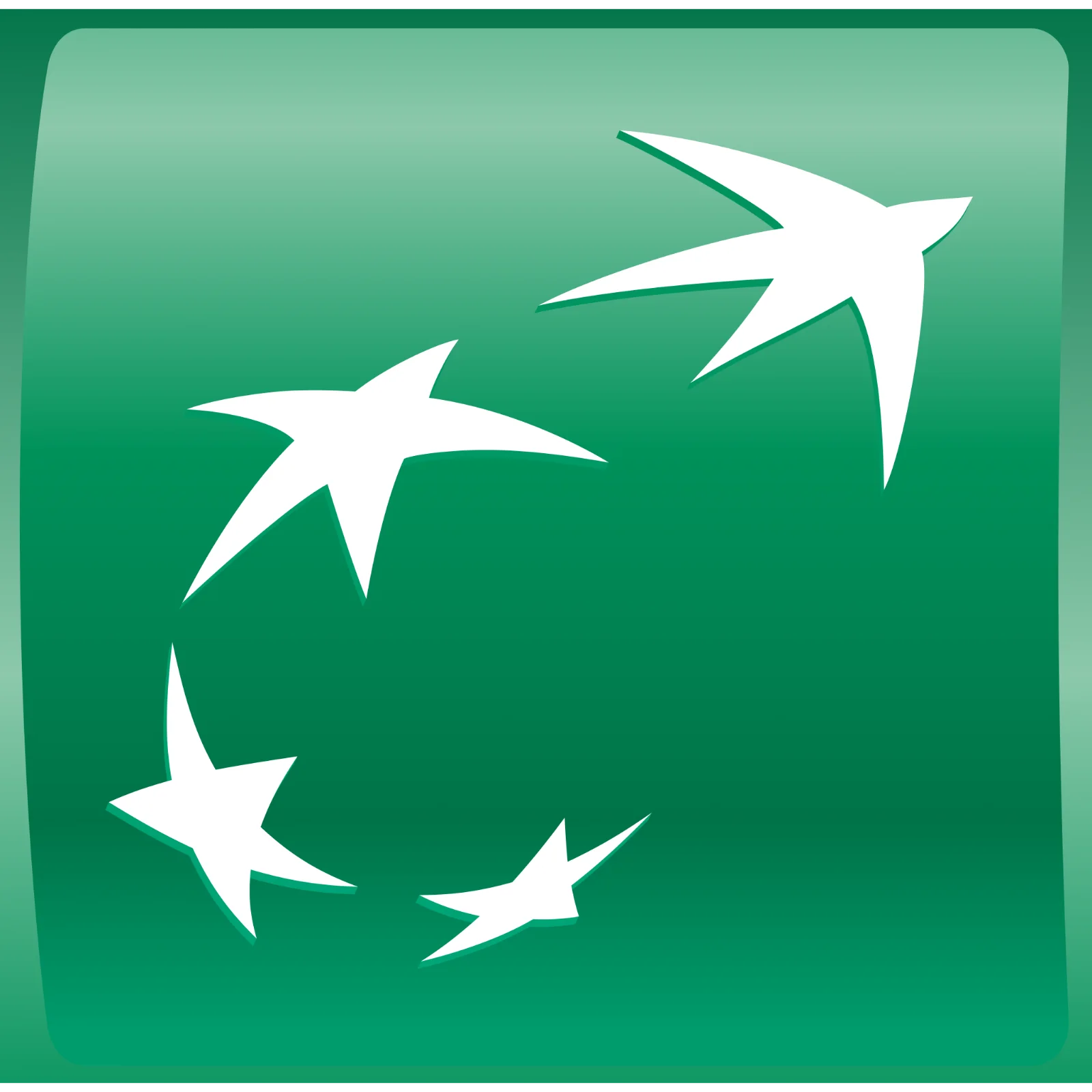 Five White Flying Birds on Green Background Free PNG