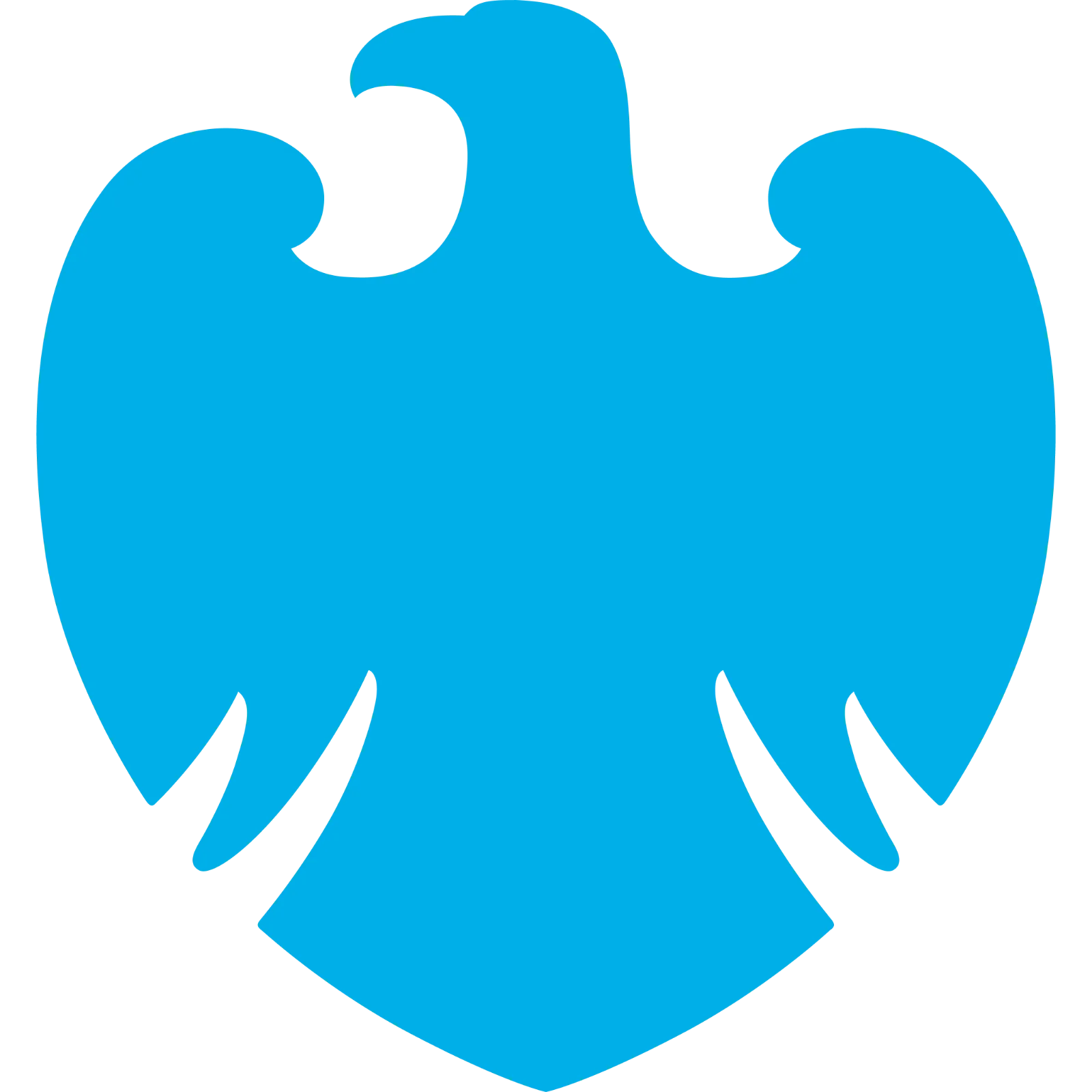 Cyan Eagle Emblem Silhouette Free PNG