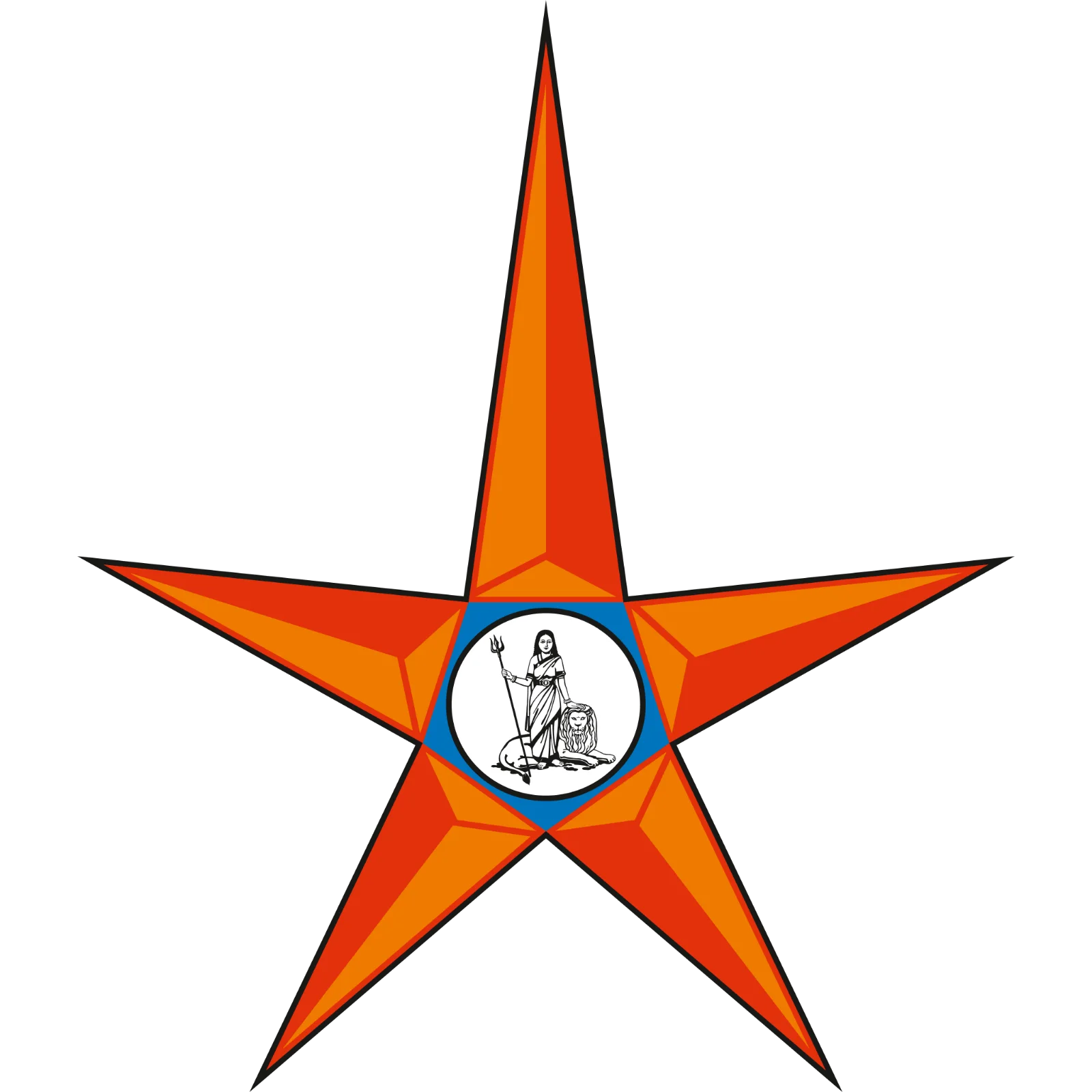 Orange Star Goddess Emblem Free PNG