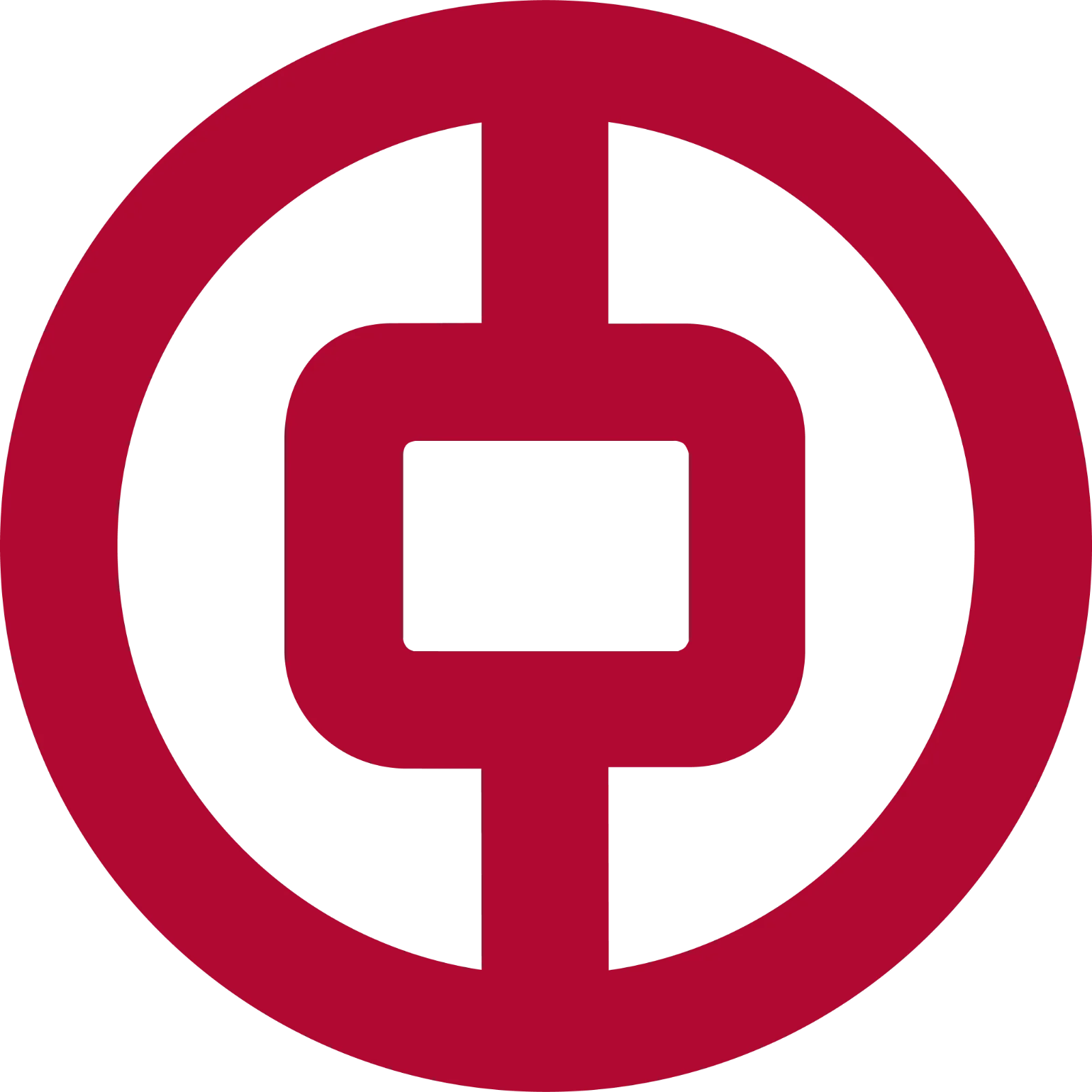 Crimson Circular Bank Emblem Free PNG