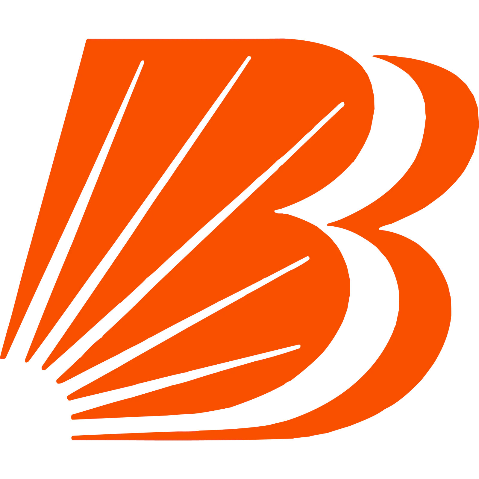 Orange Abstract B Bank-Style Logo Free PNG