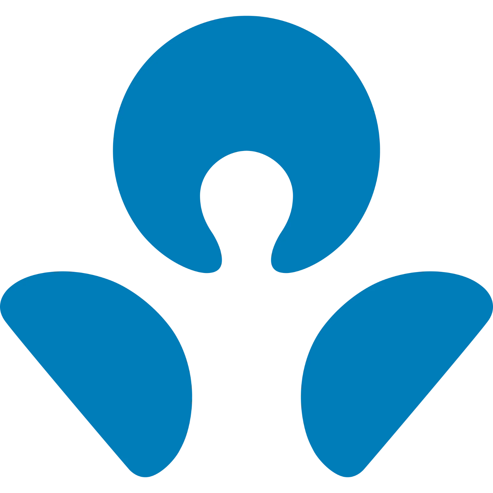 Blue Three-Part Bank Emblem Free PNG