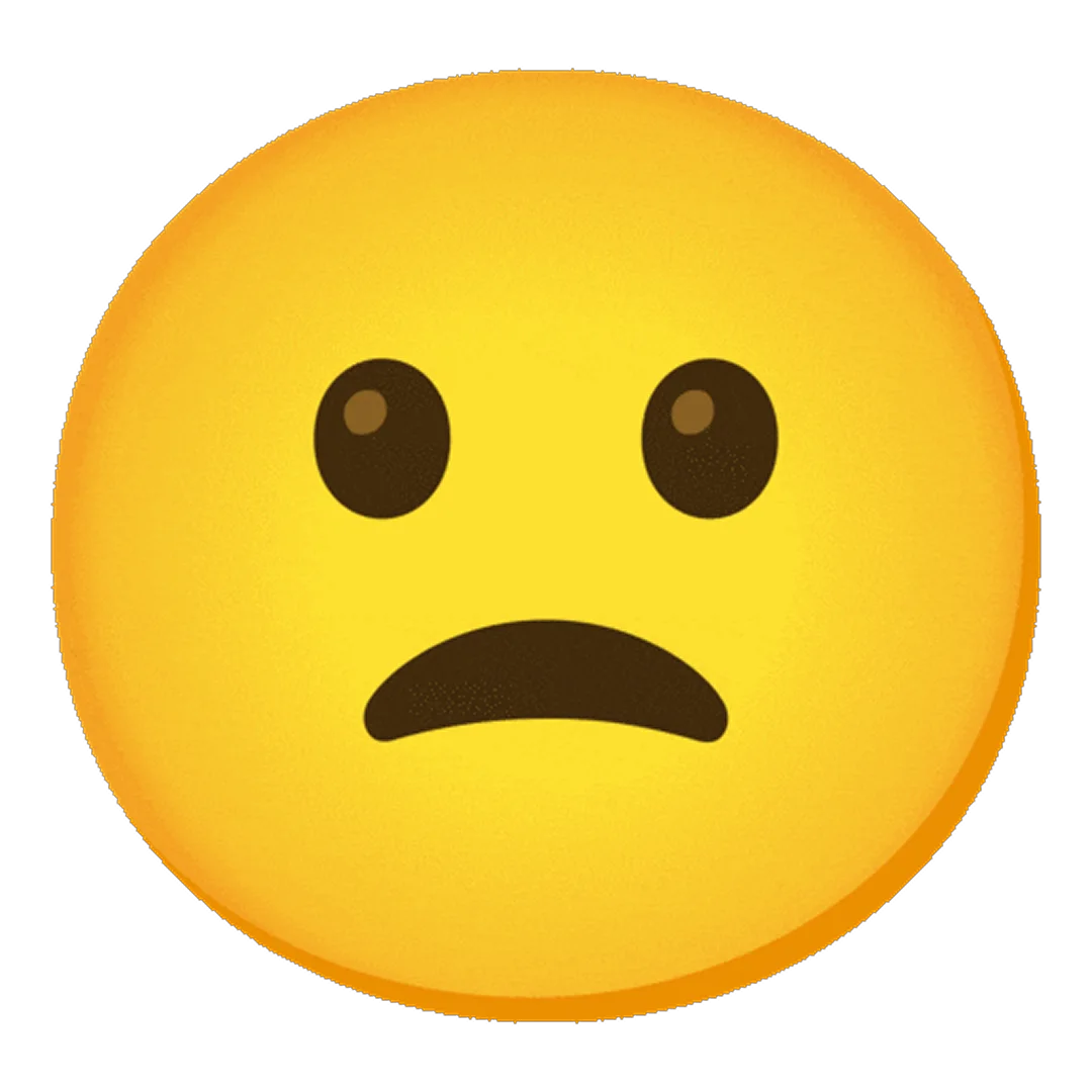 Large Sad Yellow Emoji Face Free PNG