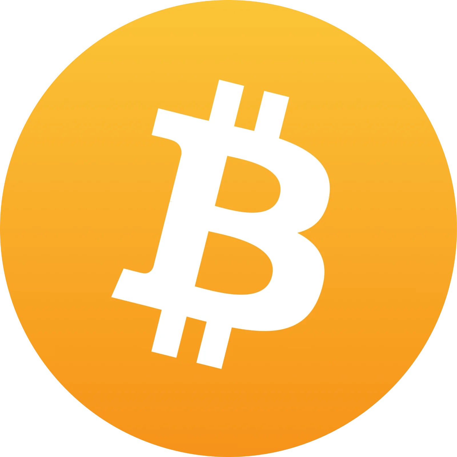 White Bitcoin Symbol on Orange Coin Free PNG