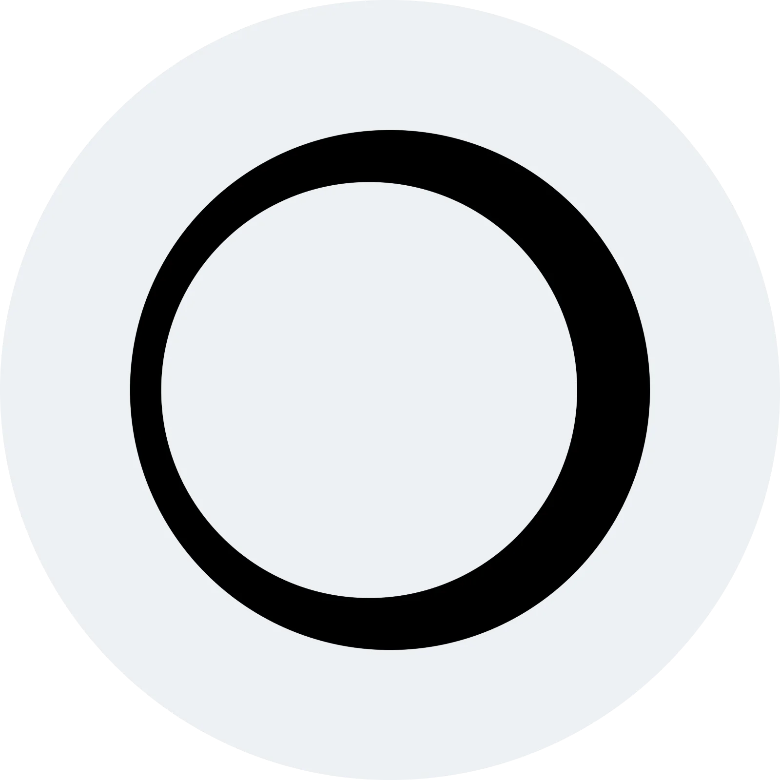Black Ring on Pale Gray Circle Free PNG