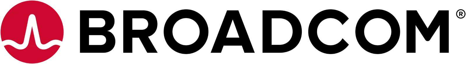 Broadcom Red Waveform Logo Free PNG