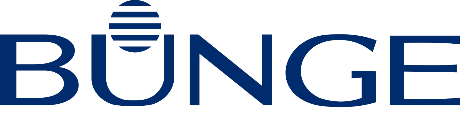 Bunge Logo Wordmark with Striped Globe Icon Free PNG