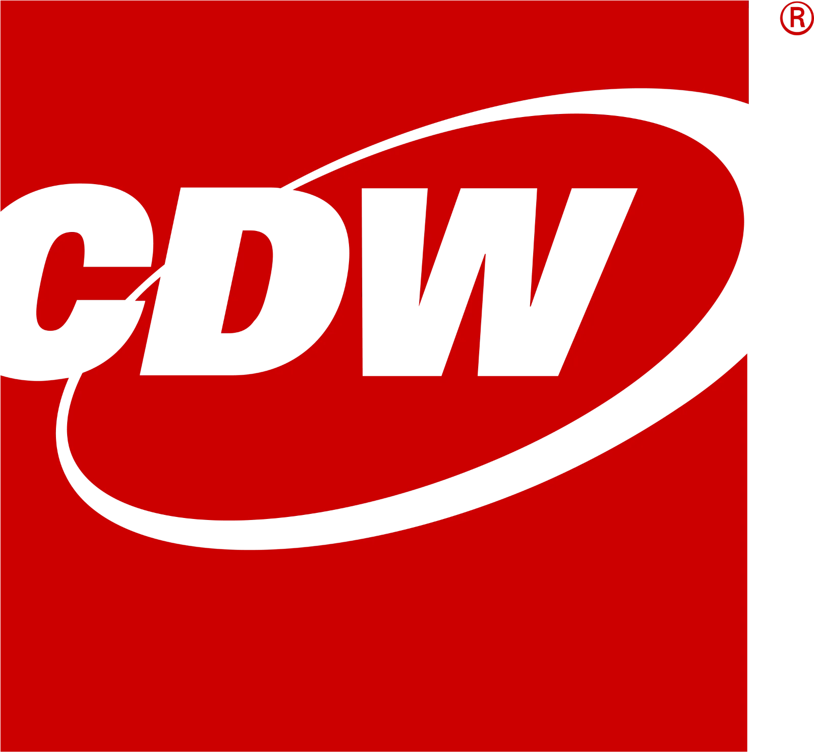 CDW Logo on Red Background Free PNG