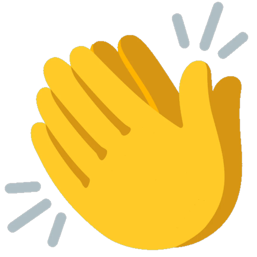 Yellow Clapping Hands Emoji Free PNG