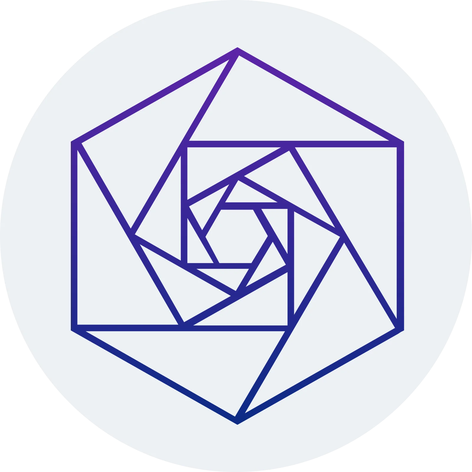 Abstract Geometric Spiral Emblem Free PNG