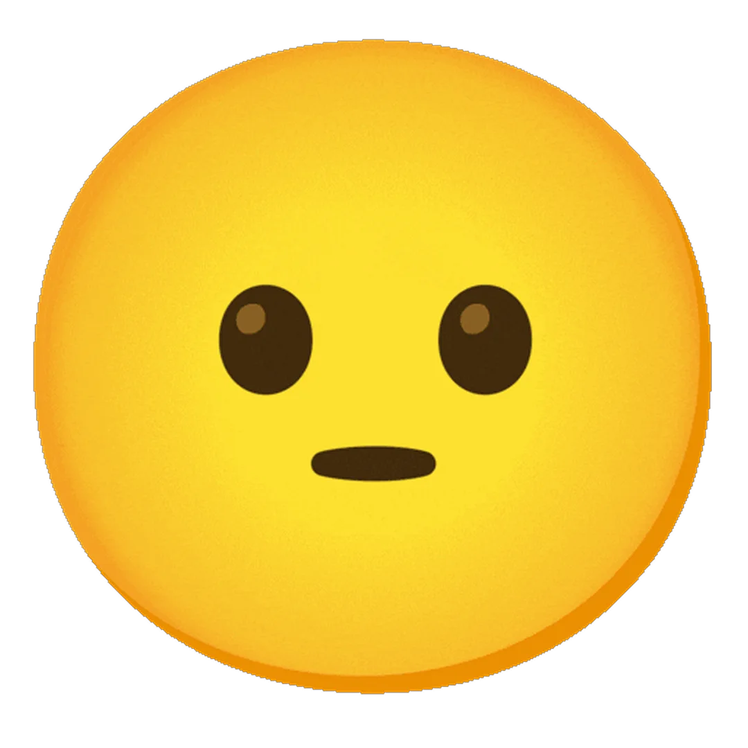 Neutral Face Emoji Free PNG