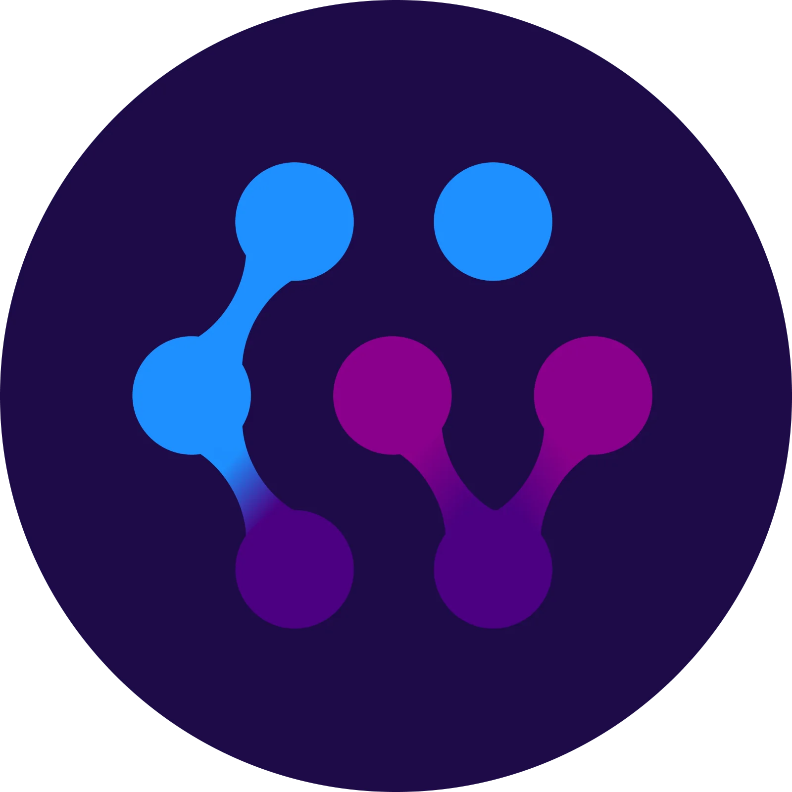Abstract Blue and Purple Network Logo Free PNG