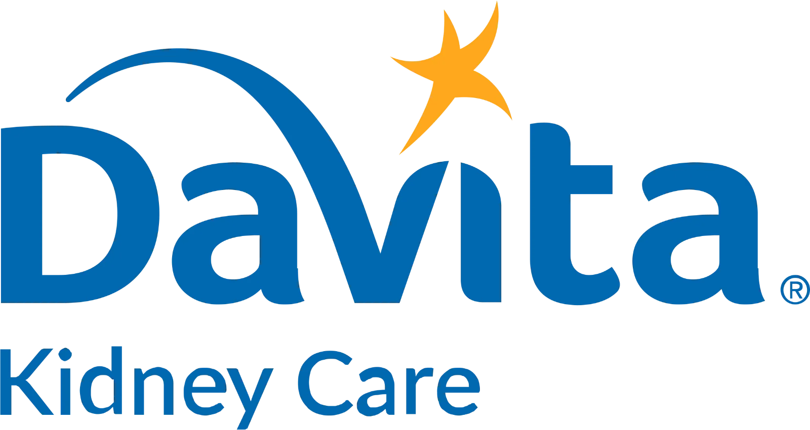 DaVita Kidney Care Logo with Orange Star | Free PNG
