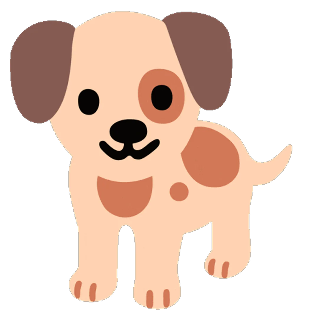 Cute Spotted Puppy Cartoon Free PNG