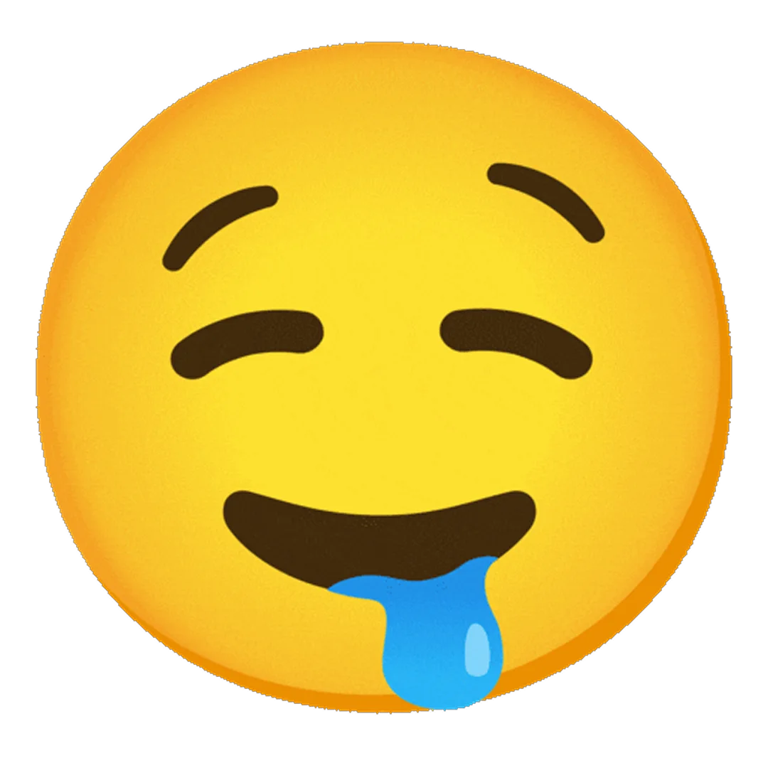 Drooling Yellow Face Emoji Free PNG