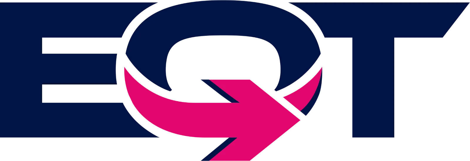 EQT Corporation Logo with Magenta Arrow Free PNG