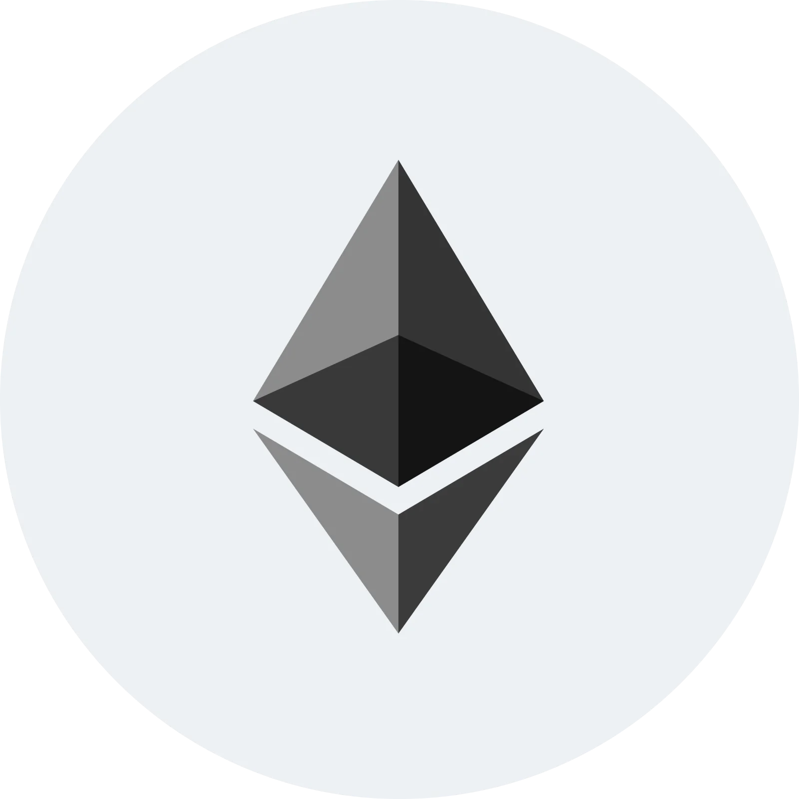 Ethereum (ETH) Monochrome Logo Free PNG