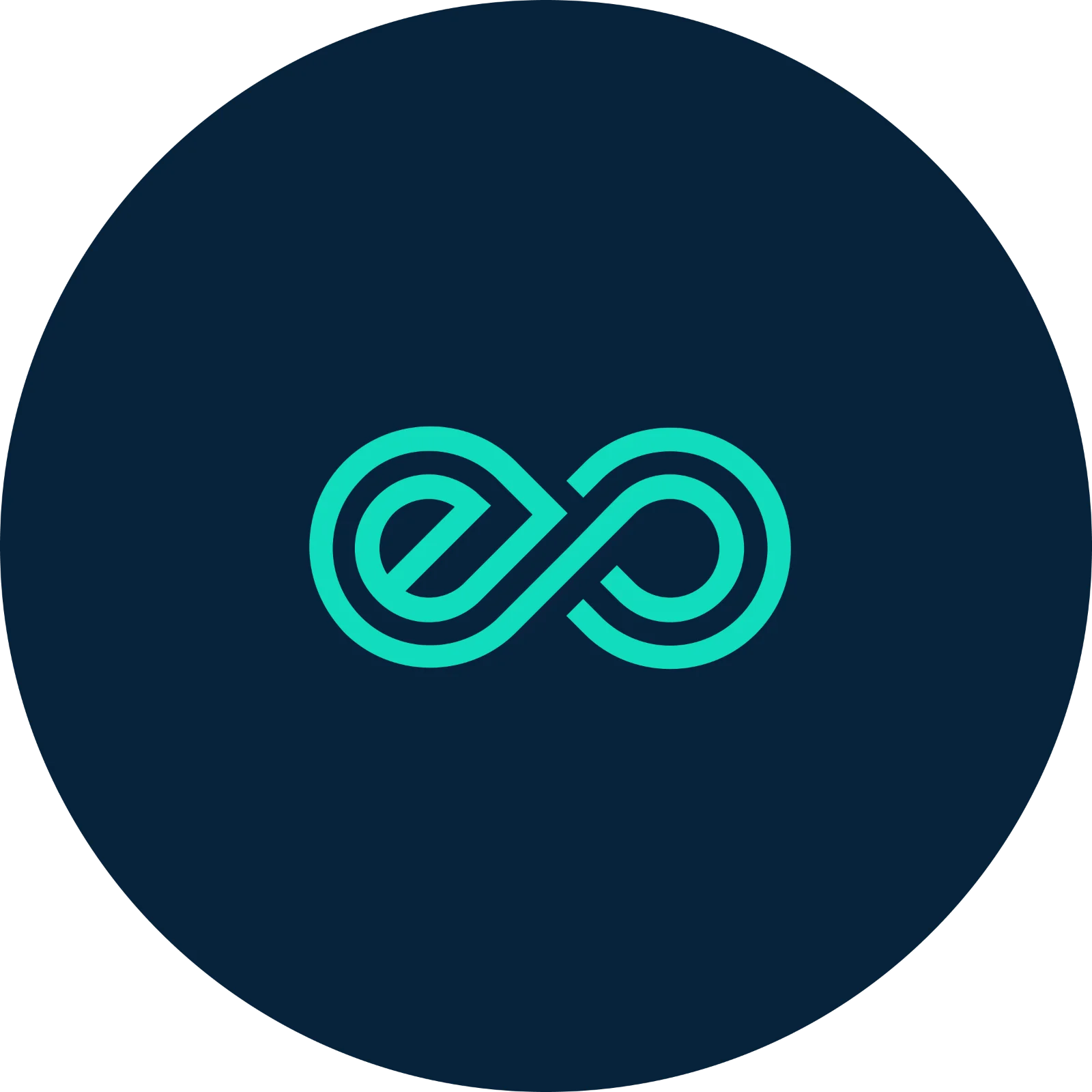 Ethernity Chain ERN Logo on Navy Circle Free PNG