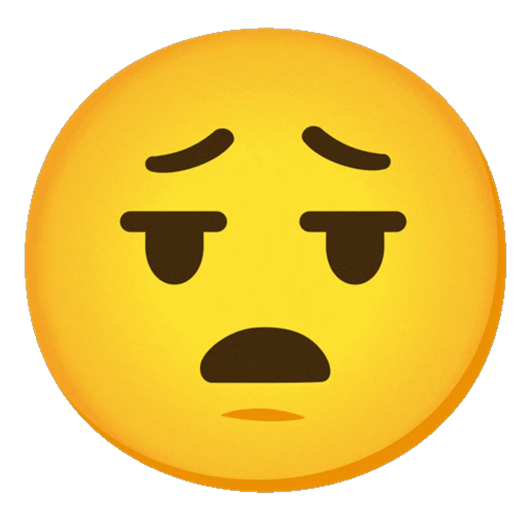 Sleepy Tired Emoji Face Free PNG