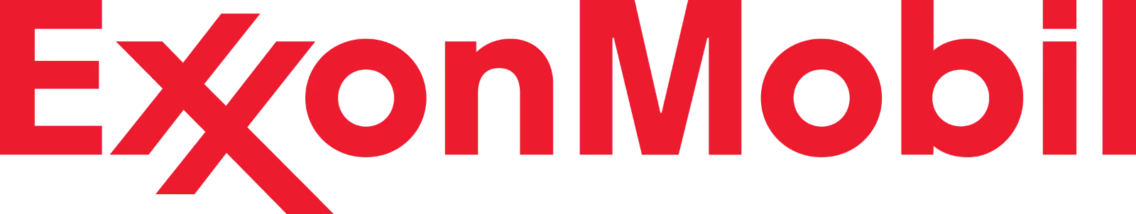 ExxonMobil Red Wordmark Logo Free PNG
