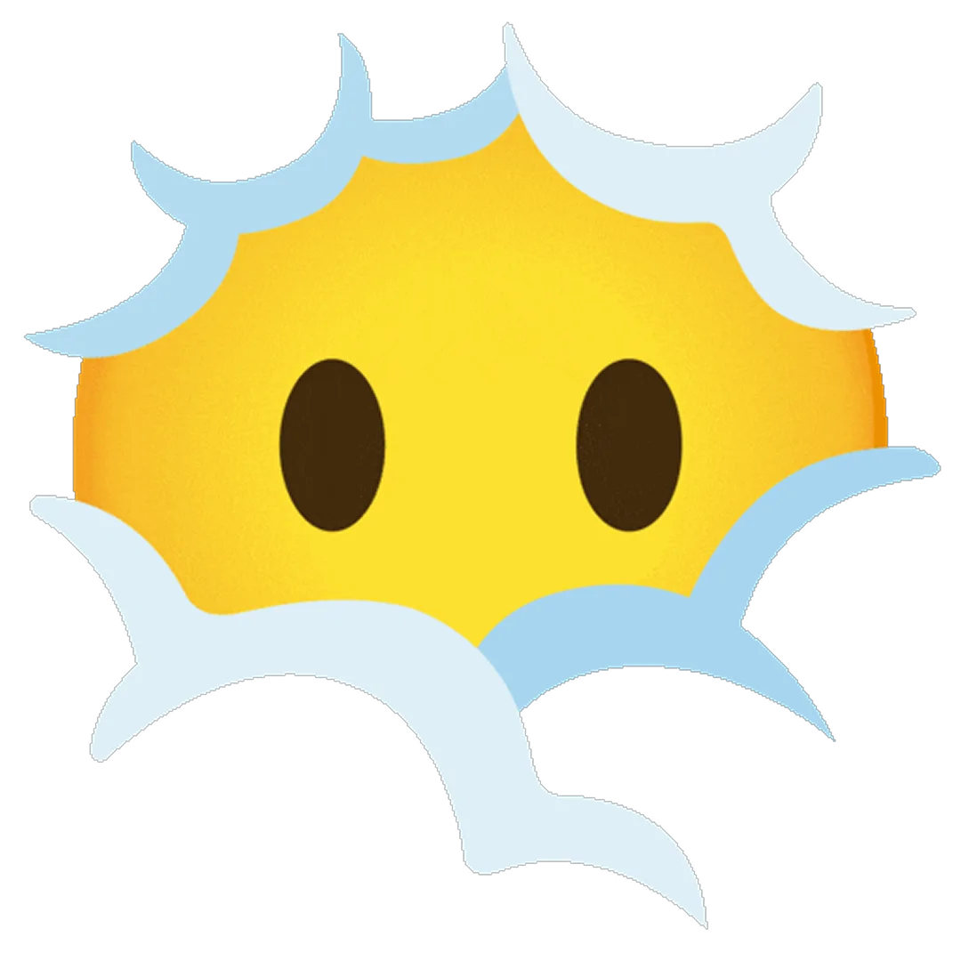 Sun Face Peeking Through Pale Blue Clouds Free PNG