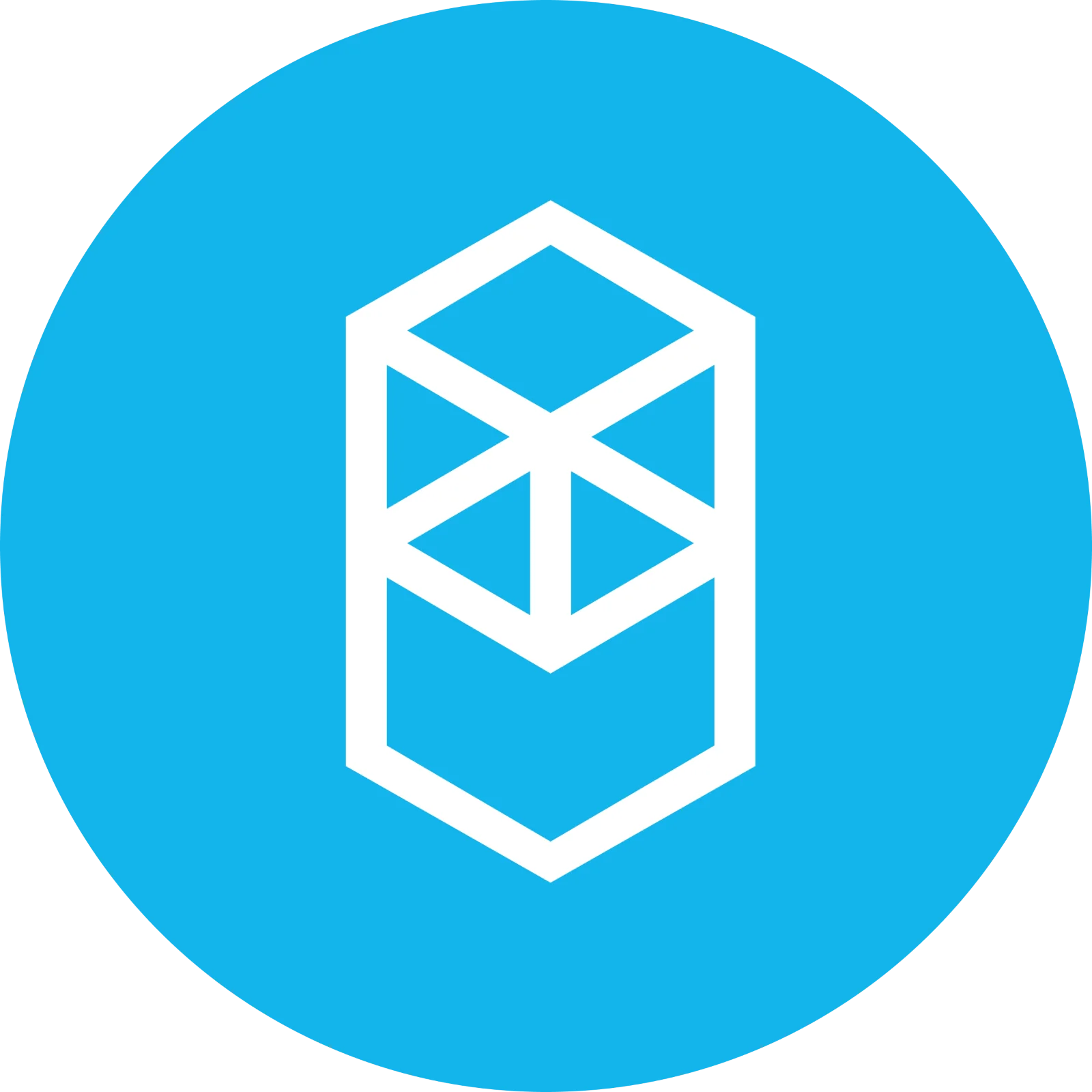 Fantom Blockchain Logo in Blue Circle Free PNG