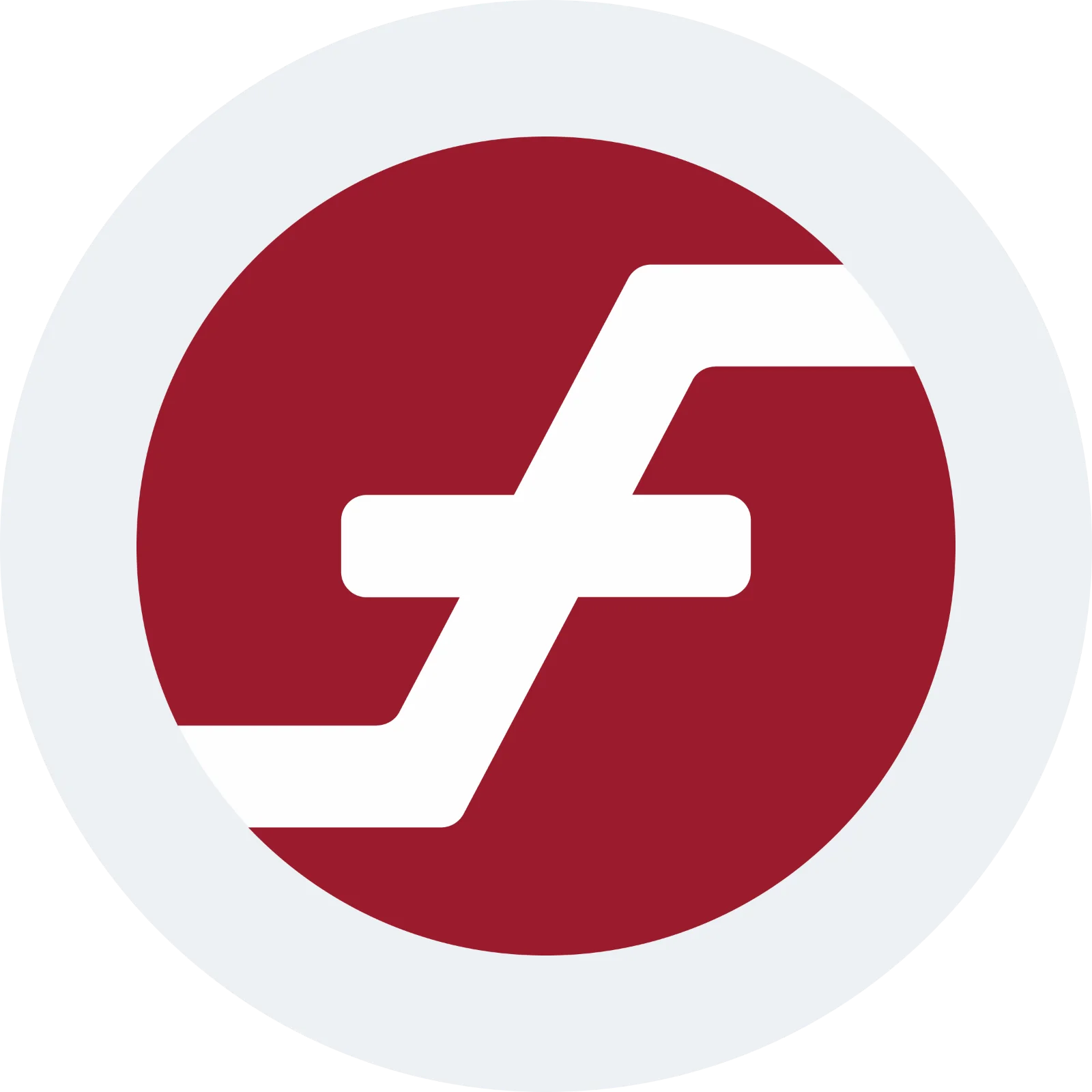 Firo Cryptocurrency Logo in Red and White – Free PNG