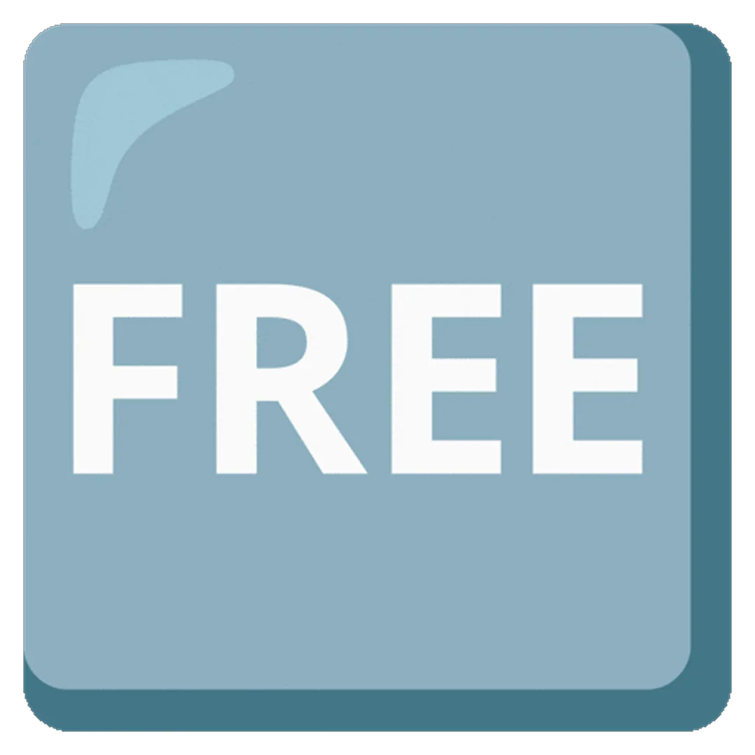 Blue Glossy FREE Badge Icon Free PNG
