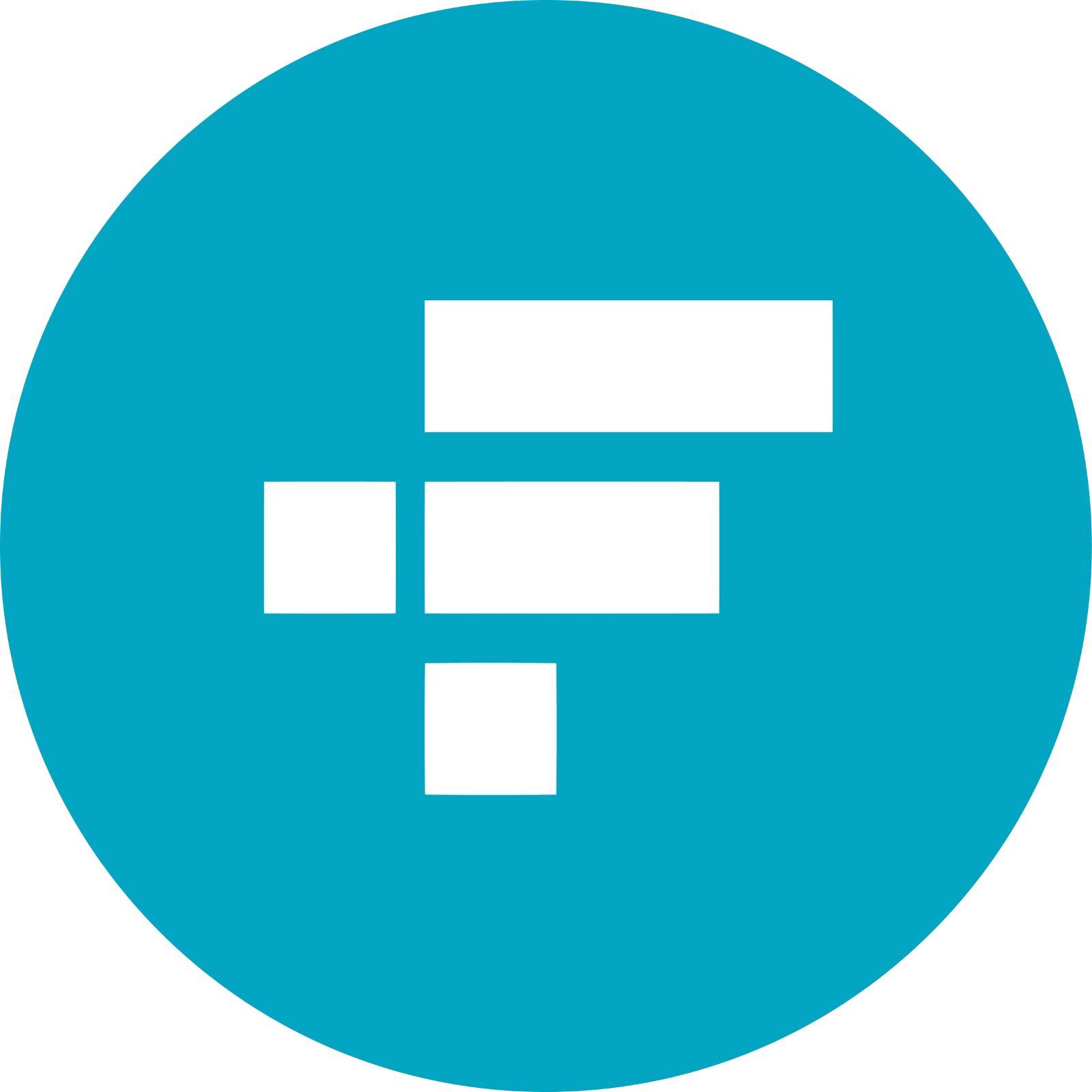 FTX Token (FTT) Logo in Turquoise Circle | Free PNG