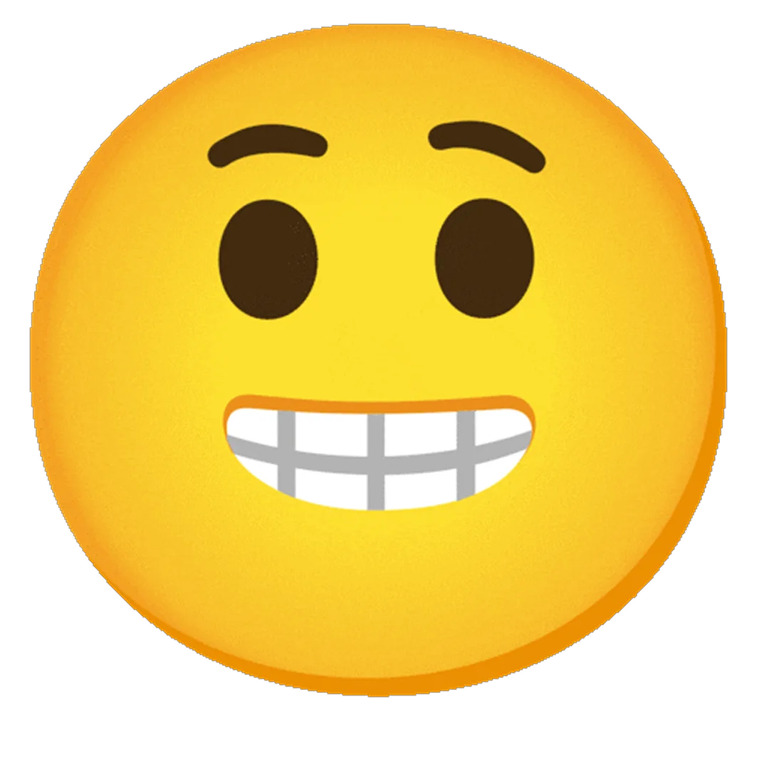 Grinning Emoji with Braces Free PNG