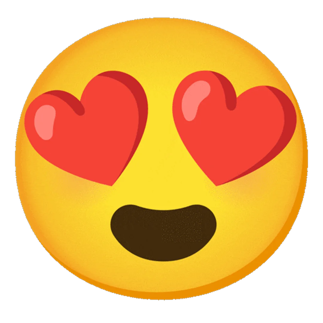Heart Eyes Love Emoji Face Free PNG